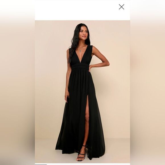 NWT lulus Heavenly Hues Black Maxi DressLulus - Picture 1 of 9